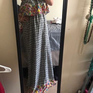 Strapless maxi dress
